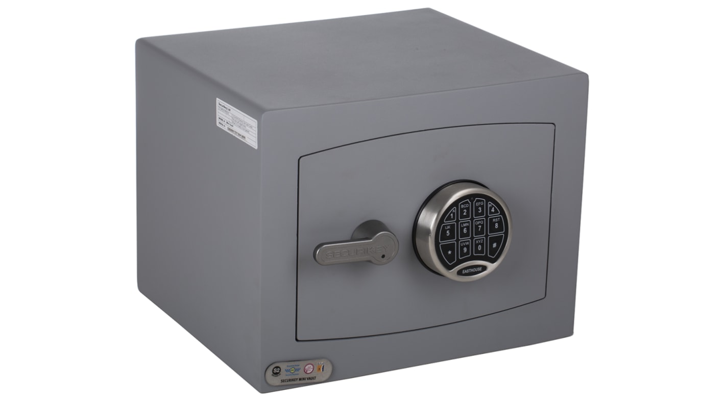 Cassaforte Elettronica da Ufficio Securikey, 374mm x 294 mm x 325 mm, 26L, Grigio