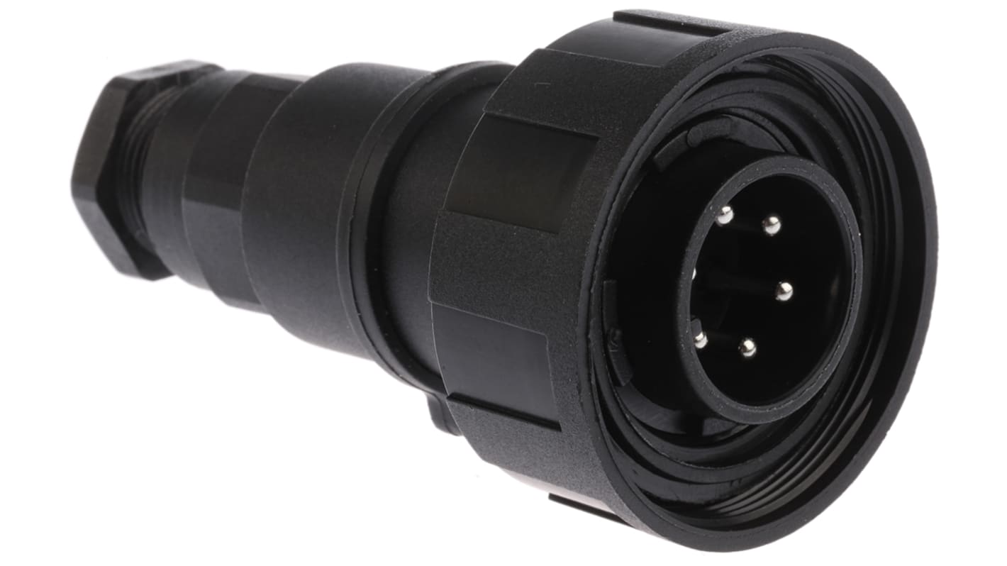 Bulgin Circular Connector, 6 Contacts, Cable Mount, Plug, Male, IP68, Standard Buccaneer Series