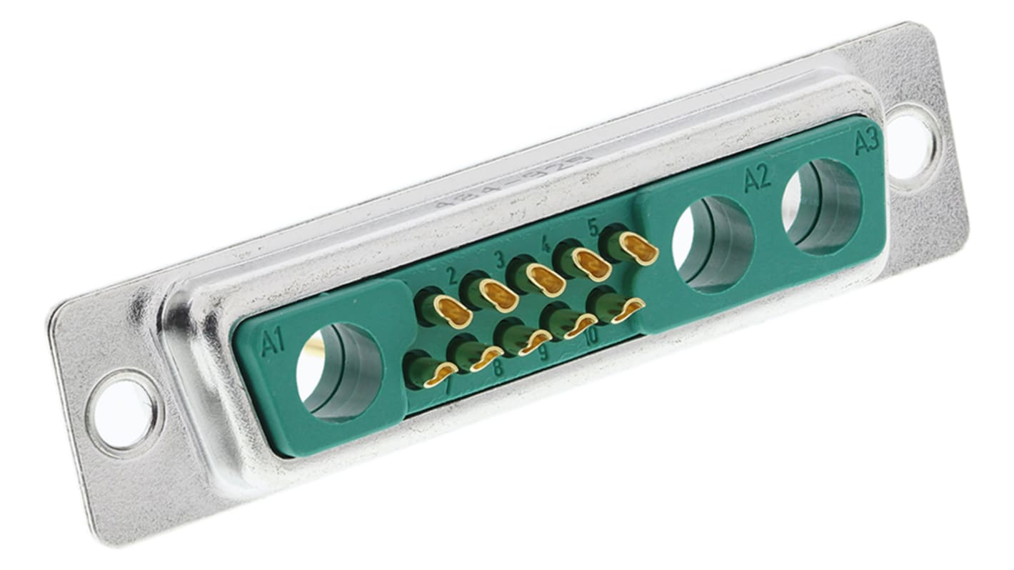 FCT from Molex FM 13 Way Panel Mount D-sub Connector Plug