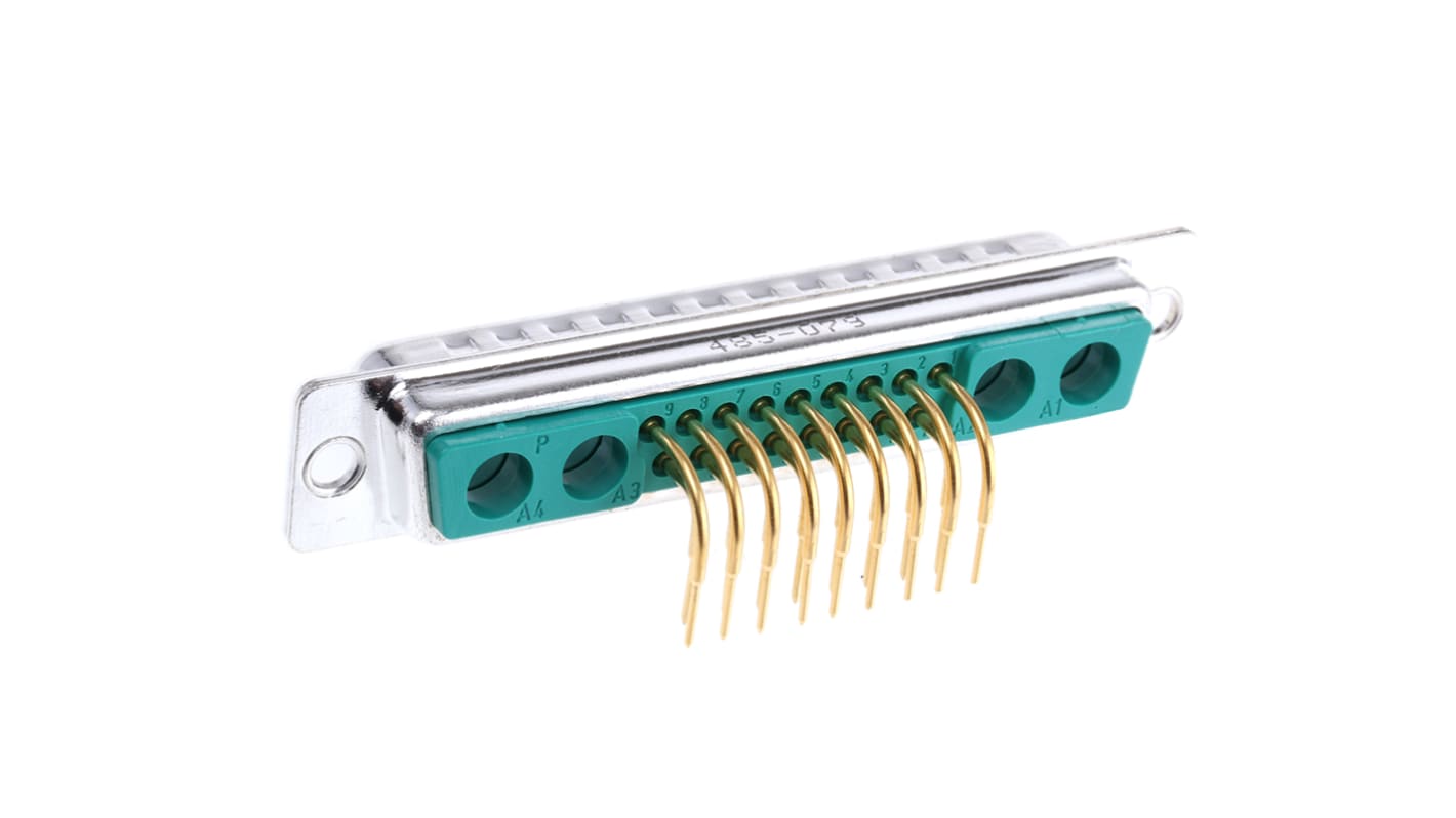 Connecteur Sub-D Mâle FCT from Molex 4(alimentation), 17 (Signal) voies Traversant Angle droit