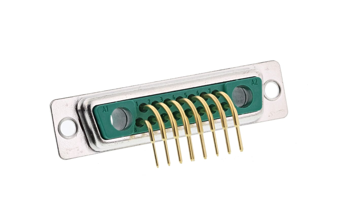 FCT from Molex FM 2 (Power), 15 (Signal) Way Right Angle Through Hole D-sub Connector Socket