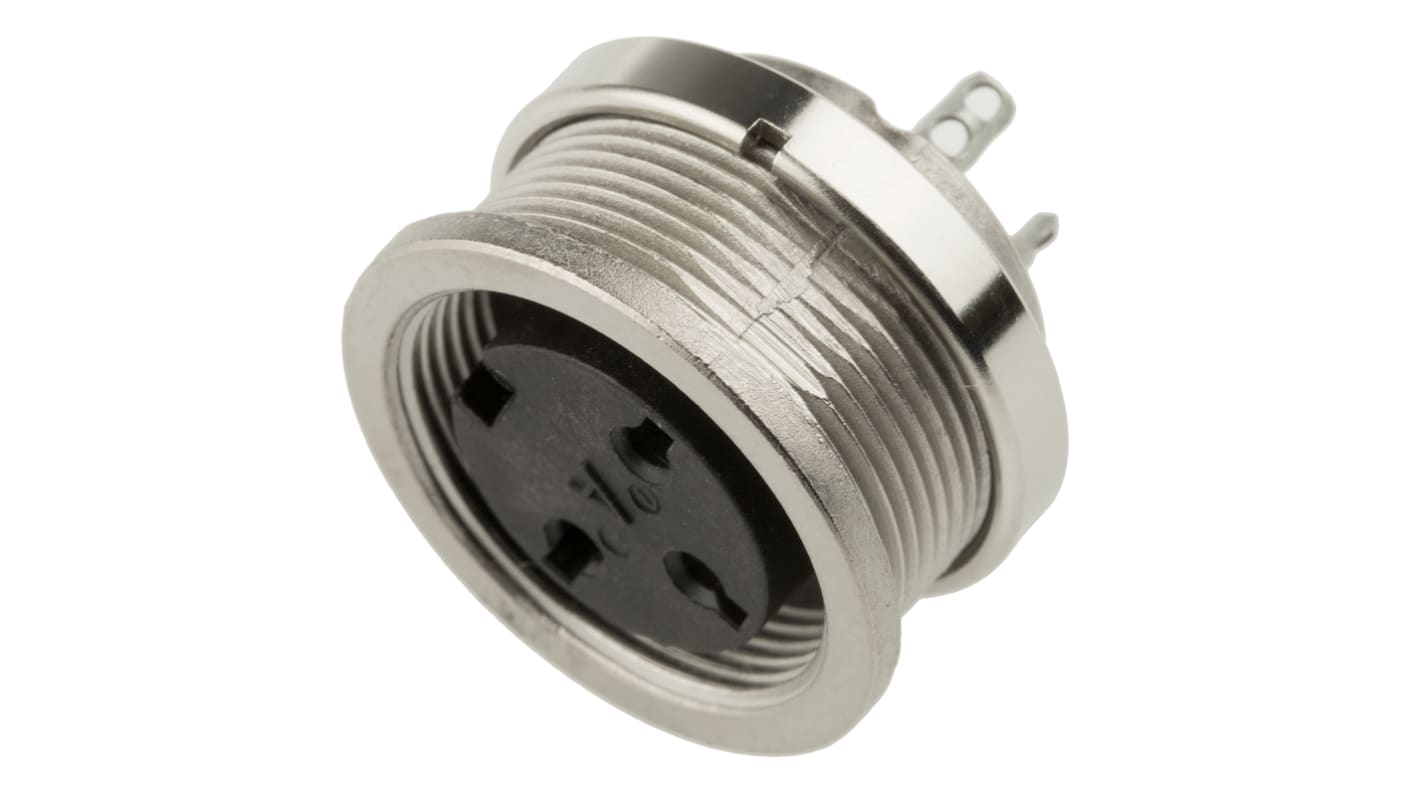 Conector DIN Hembra Amphenol serie C 091 A de 3 vías, 4A, 300 V, DIN 41524, IP40