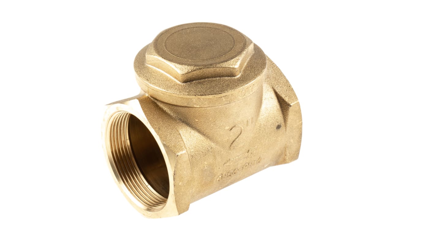 RS PRO Brass Single Check Valve, BSP 2in, 16 bar