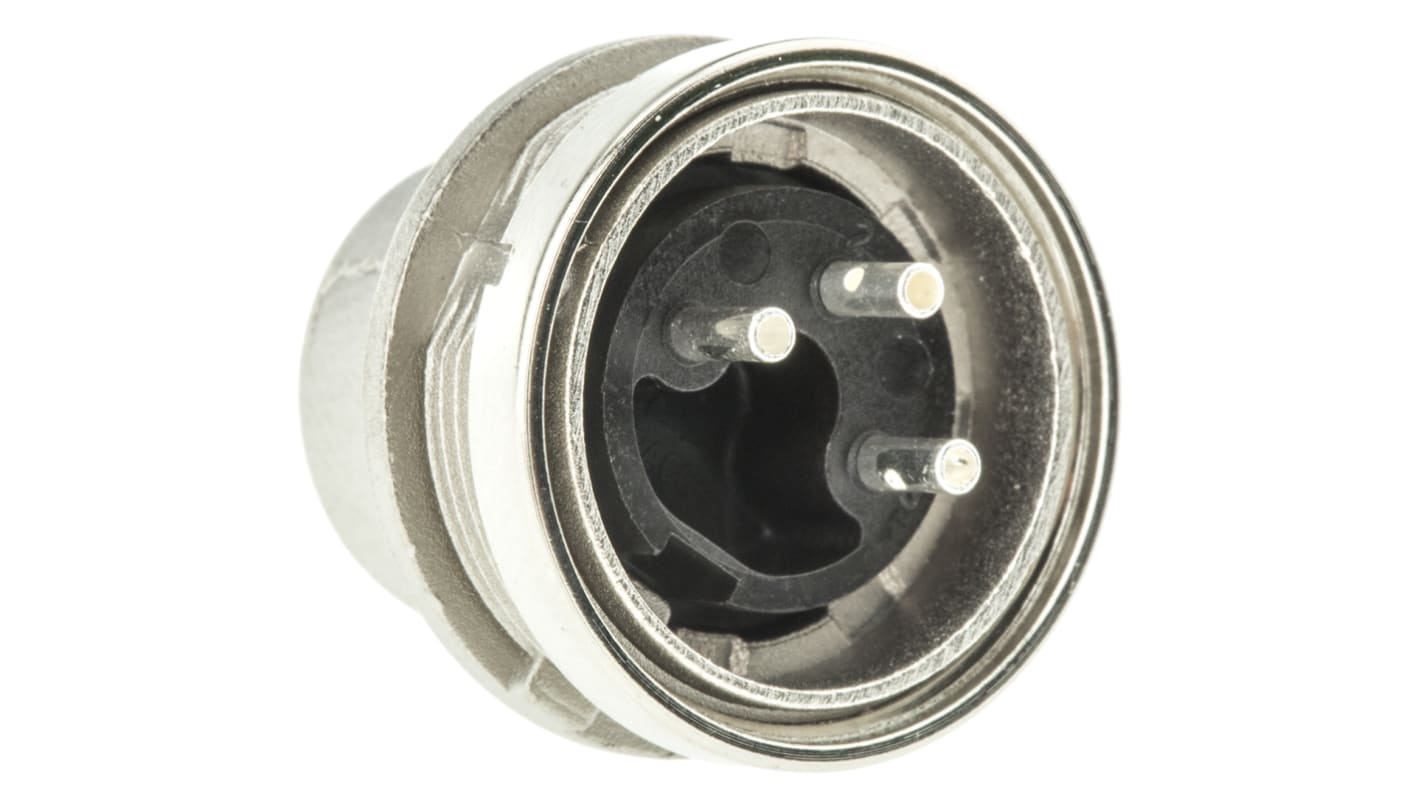 Connettore DIN Amphenol Industrial, serie C 091 A, 3 poli, Maschio, IP40, 4A, 300 V, DIN 41524