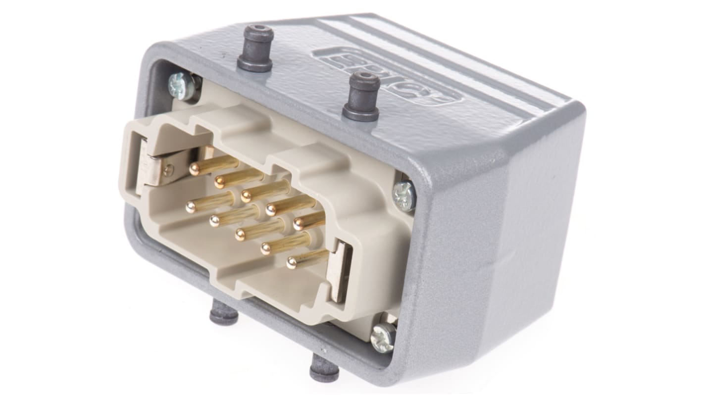 Conector de potencia Epic Contact H-BE Macho de 10 vías, 440 V, 16A, con rosca PG16