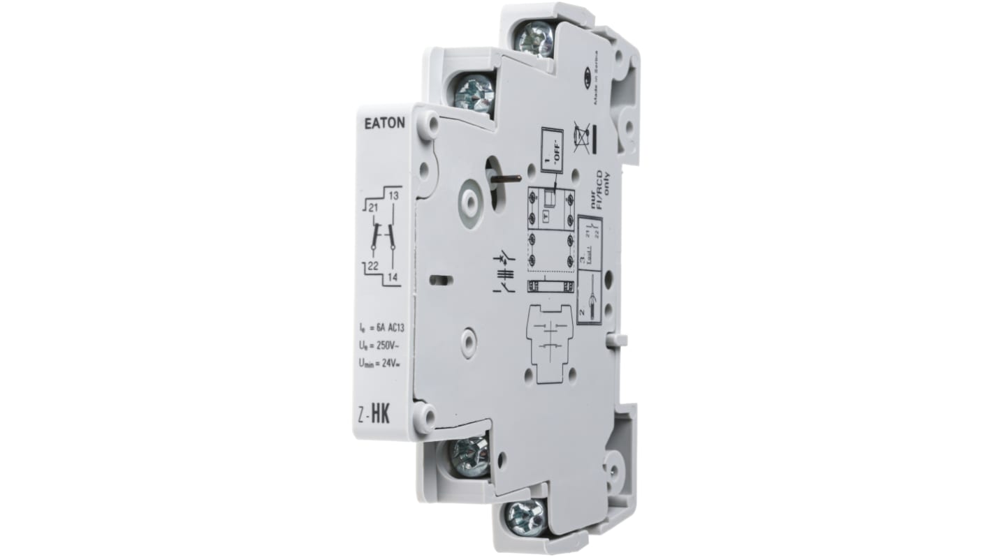 Eaton Auxiliary Contact, 2 Contact, 1NC + 1NO