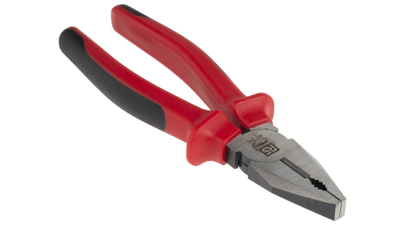 RS PRO Combination Pliers, 200 mm Overall, Straight Tip, 39mm Jaw