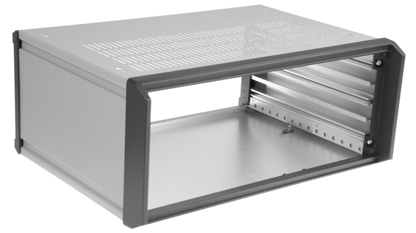 Contenitore 19" montaggio rack nVent SCHROFF 3U 155 x 363 x 266mm, in Alluminio, col. Grigio/bianco