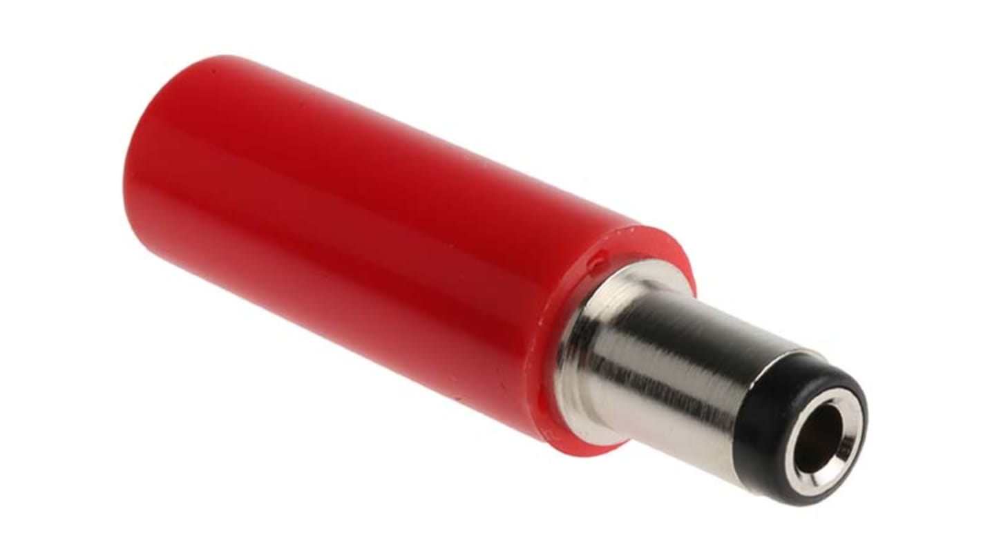 DC tápcsatlakozó dugó Egyenes, 5.0A, 12.0 V, Kábelre szerelhető, hossz: 23.6mm