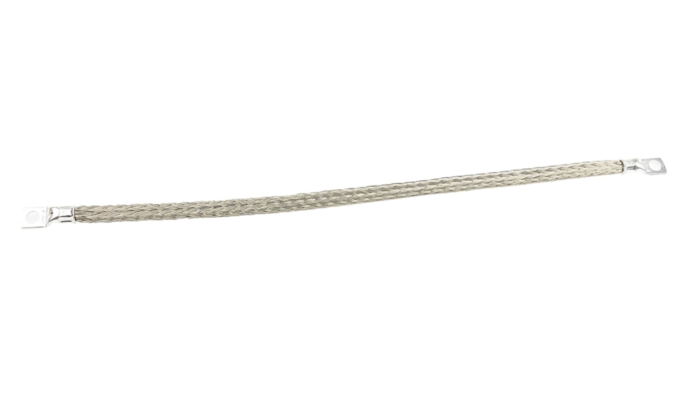 Tresse de masse RS PRO longueur 0.4m, 24,13 mm² avec cosse M8