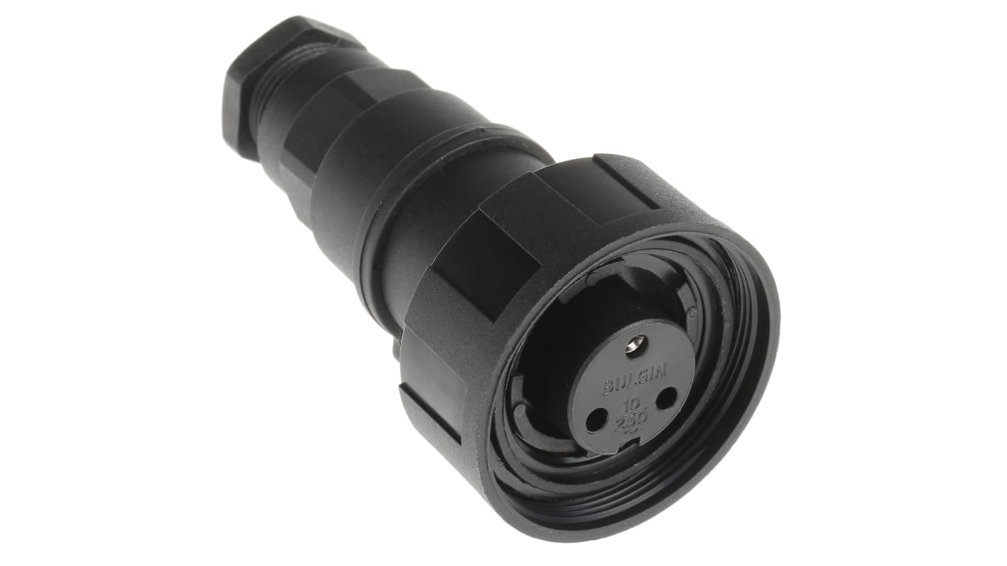 Bulgin Circular Connector, 3 Contacts, Cable Mount, Socket, Female, IP68, Standard Buccaneer Series