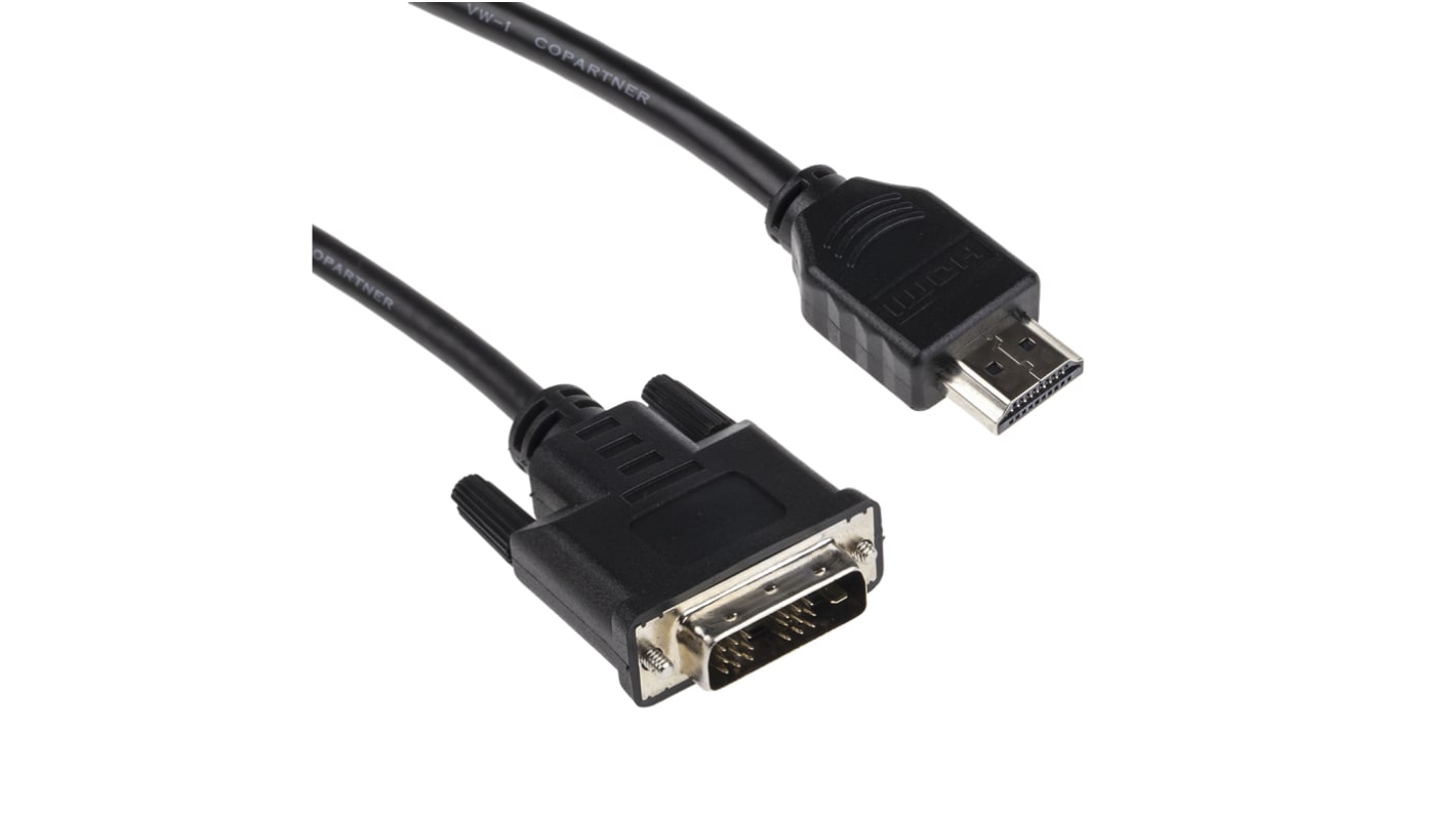 HDMI-Adapter, Stecker HDMI - DVI Stecker, 1m