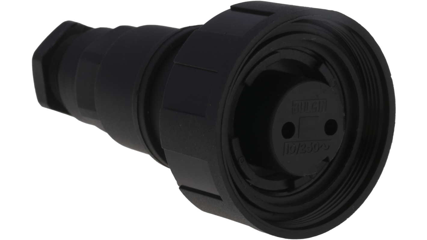 Bulgin Circular Connector, 2 Contacts, Cable Mount, Socket, Female, IP68, Standard Buccaneer Series