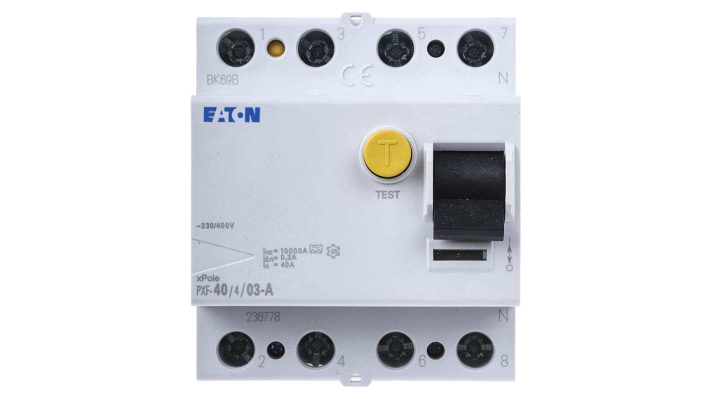 RCCB Eaton PXF-A, 3P+N, 40A, sensibilità 300mA, Tipo A