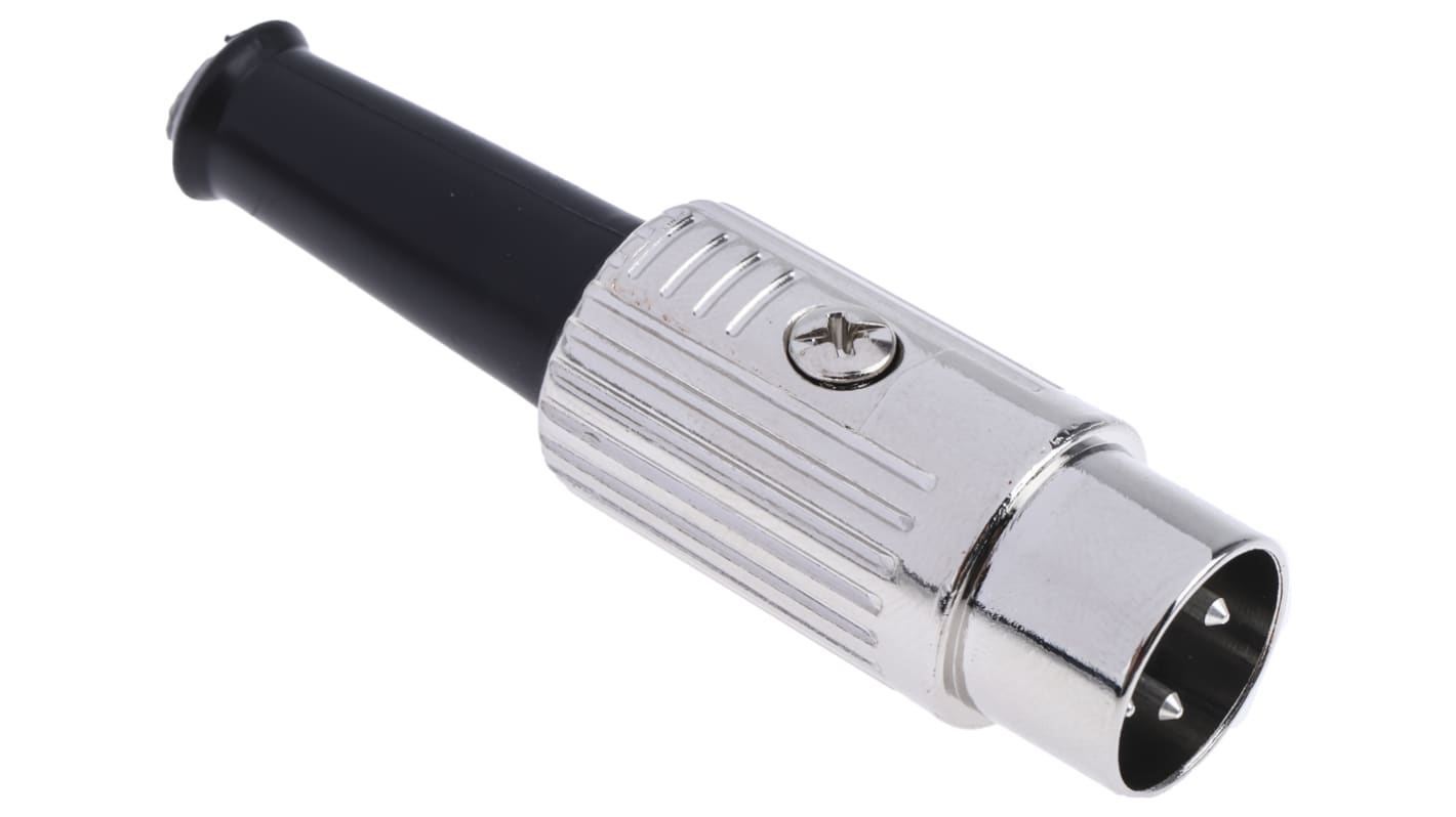 Connecteur DIN RS PRO, 3 contacts, Mâle, Montage sur câble