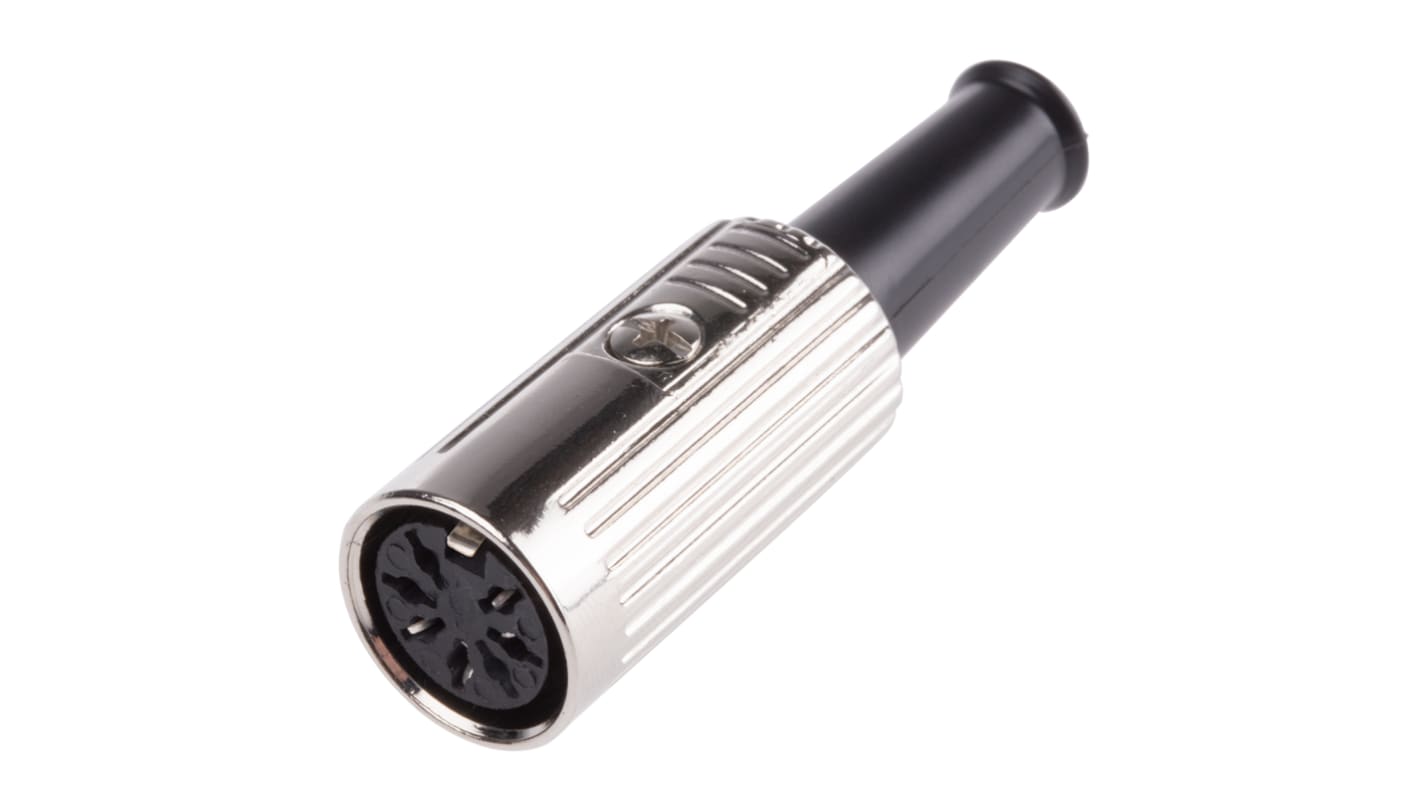 RS PRO 7 Pole Din Socket, 1A, 100 V ac, Push Lock, Female, Cable Mount
