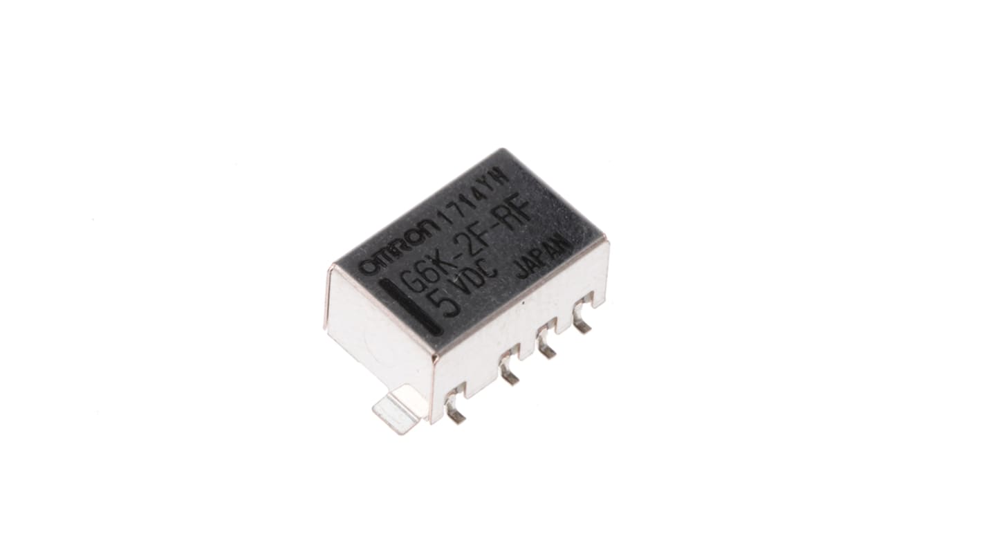 Omron PCB Mount High Frequency Relay, 5V dc Coil, 50Ω Impedance, 1GHz Max. Coil Freq., DPDT