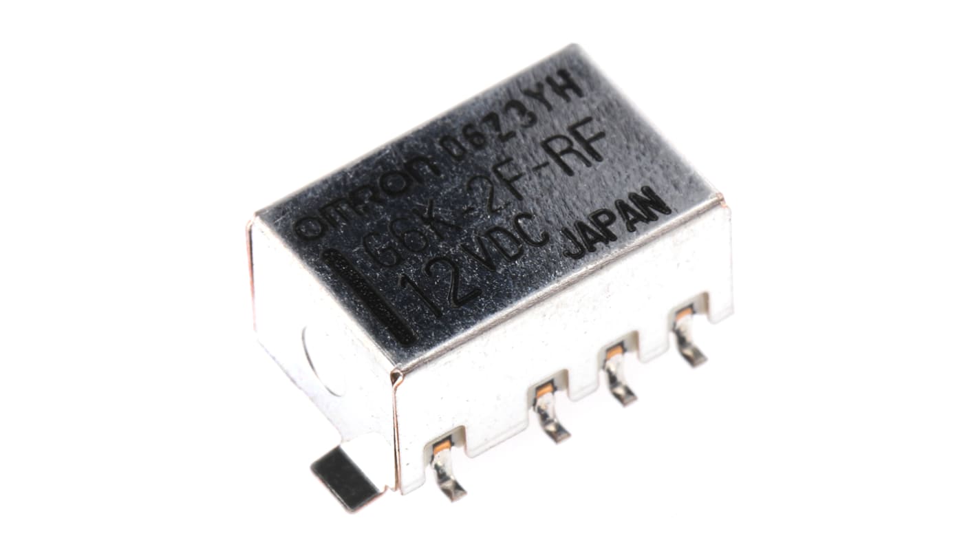 Omron PCB Mount High Frequency Relay, 12V dc Coil, 50Ω Impedance, 1GHz Max. Coil Freq., DPDT