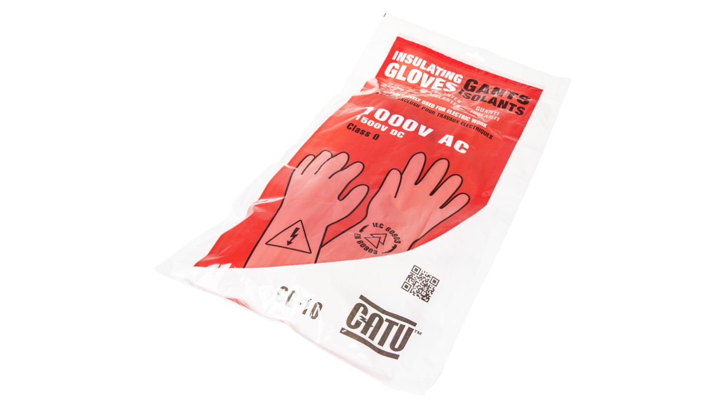 Catu Beige Latex Electrical Safety Gloves, Size 10, Large