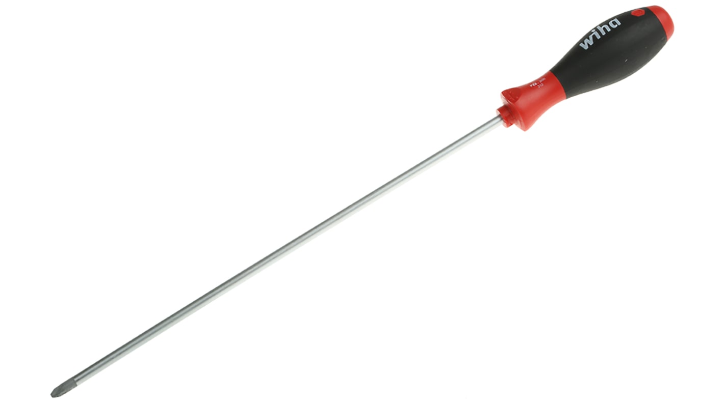 Wiha Tools Pozidriv Screwdriver, PZ2 Tip, 300 mm Blade, 418 mm Overall