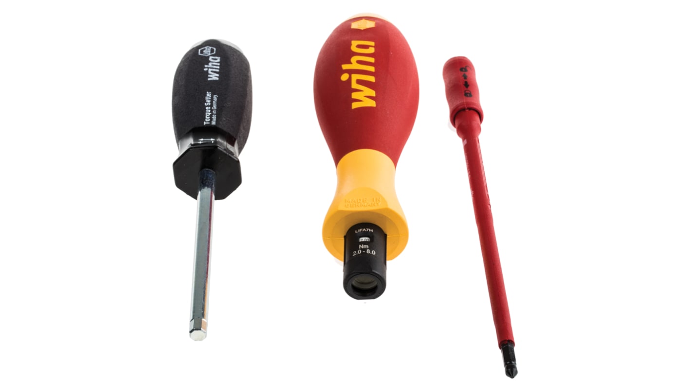 Wiha Tools Adjustable VDE Hex Torque Screwdriver, 2 → 7Nm, 3.8 mm Drive, ±6 % Accuracy