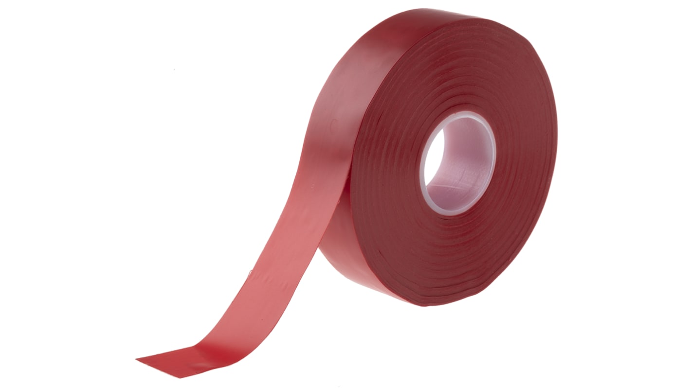 Advance Tapes 絶縁テープ 赤,最大動作温度：+70°C,幅：19mm,：AT7