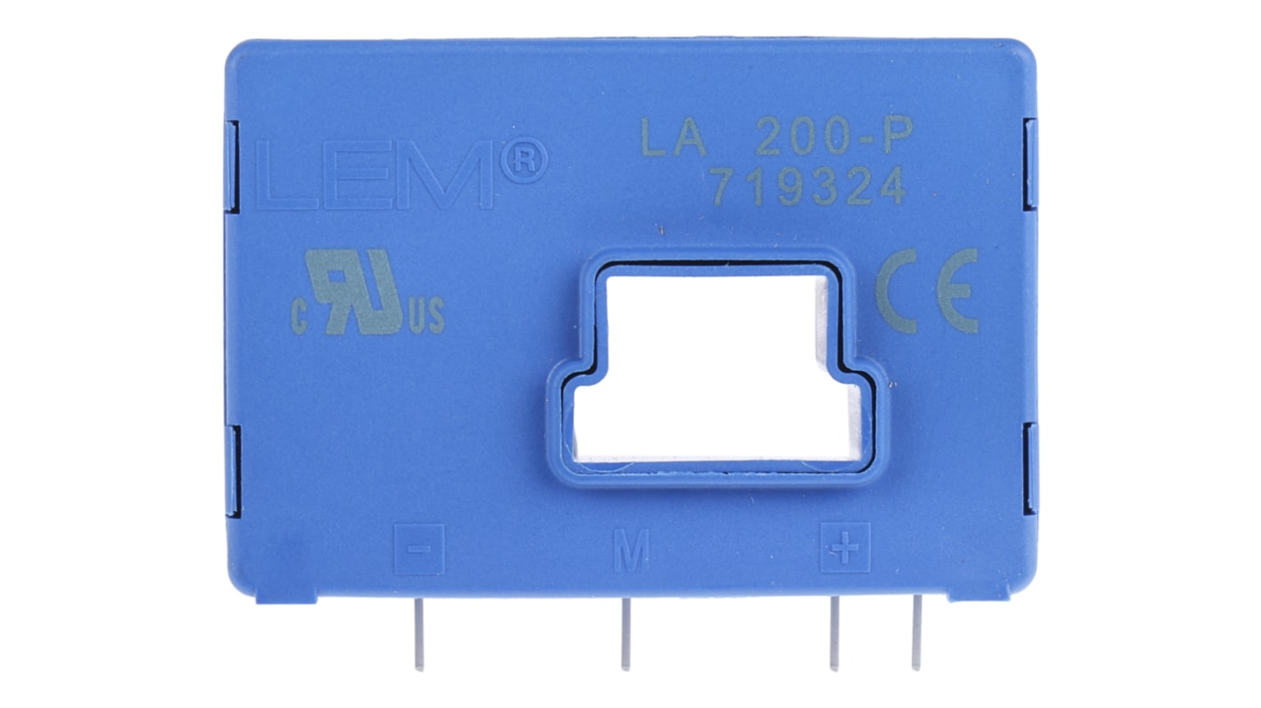 LEM LA Series Current Transformer, 300A Input, 300:1, 100 mArms Output, 13 x 11mm Bore, 12 → 15 V