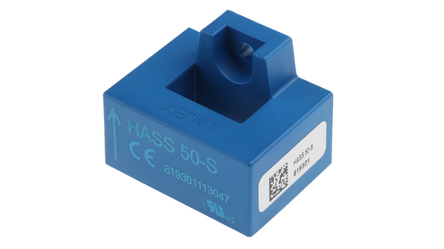 LEM HASS Series Current Transformer, 50A Input, 50:1, 20.4 x 10.4mm Bore, 5 V