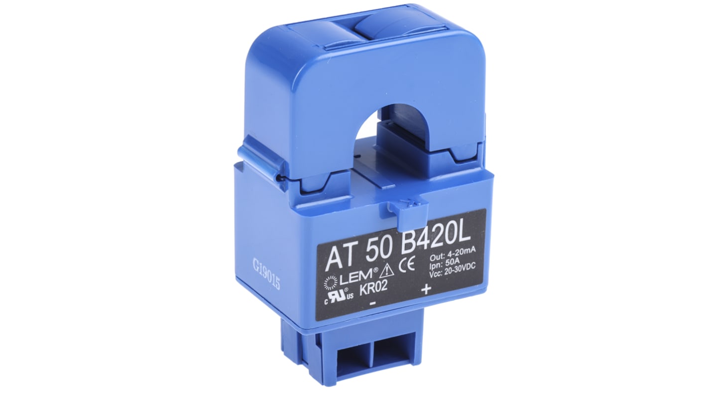 AT 50 B420L LEM AT Series Current Transformer, 50A Input, 501, 4 →