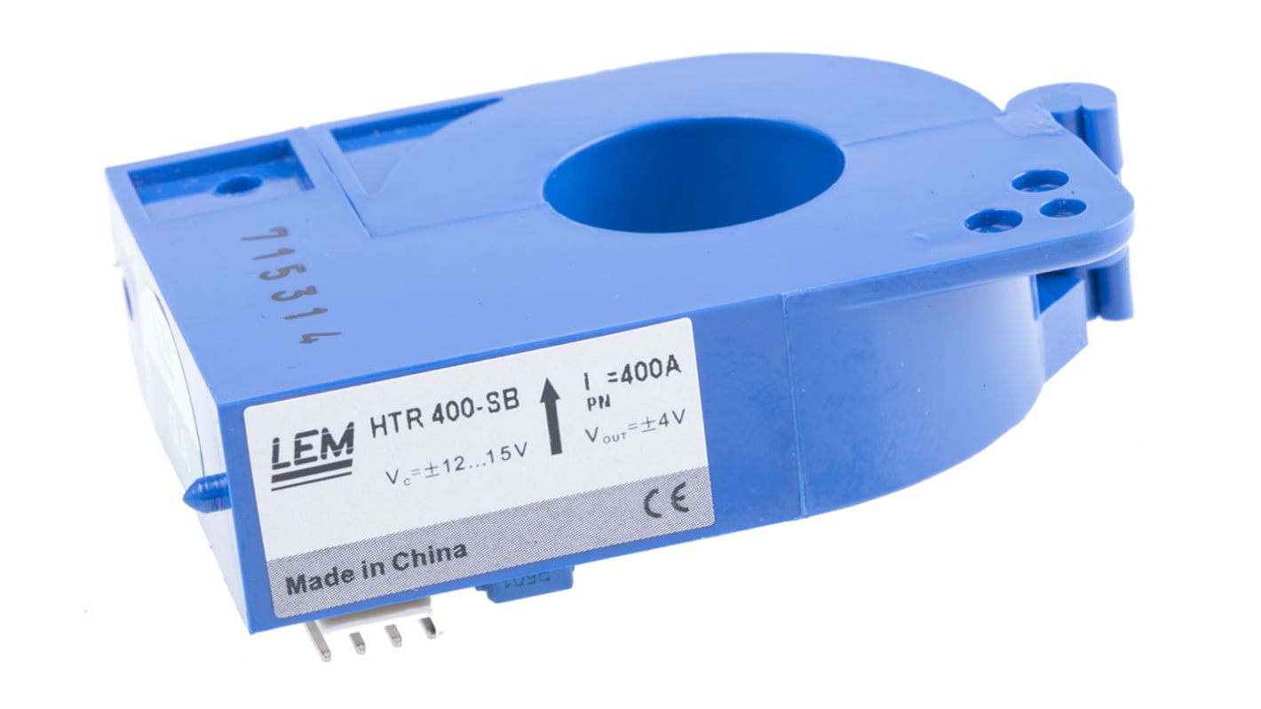 Transformador de corriente LEM HTR, entrada 400A, ratio: 800:1