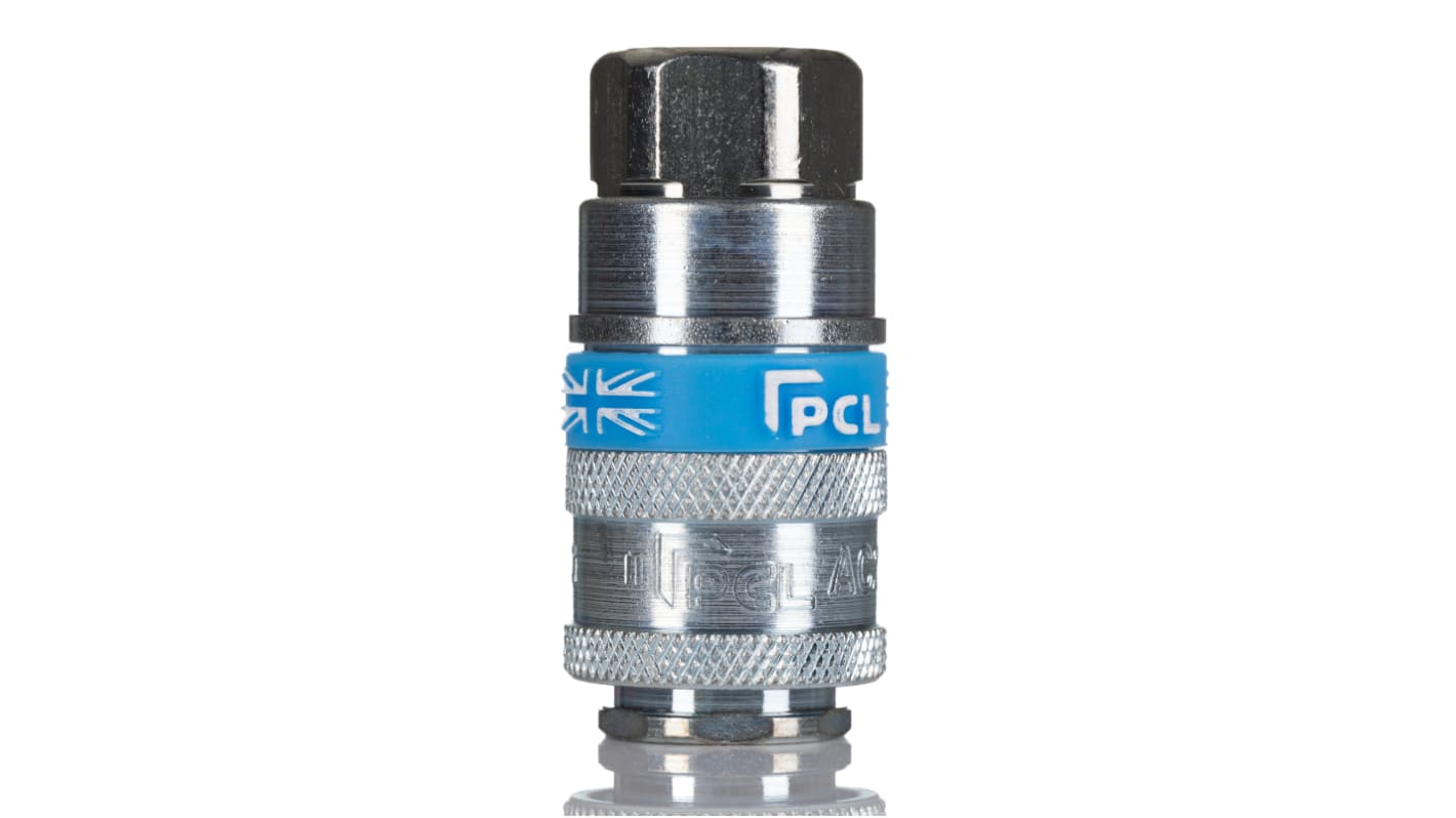 PCL Steel Female Pneumatic Quick Connect Coupling, Rp 1/4 Female Threaded