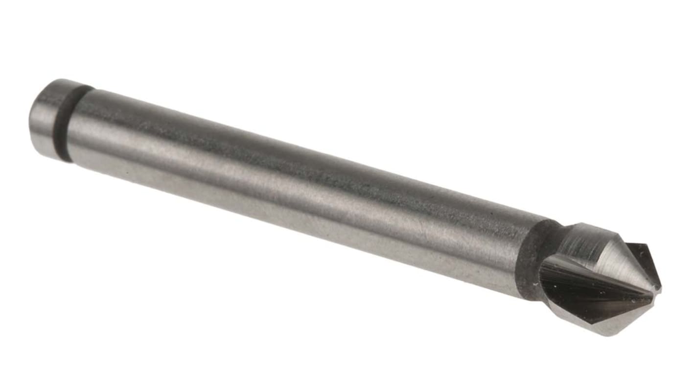 Avellanador cónico  a 90° EXACT, HSS-E, cabezal de 6.3mm de 3 ranuras, longitud 45 mm, piezas