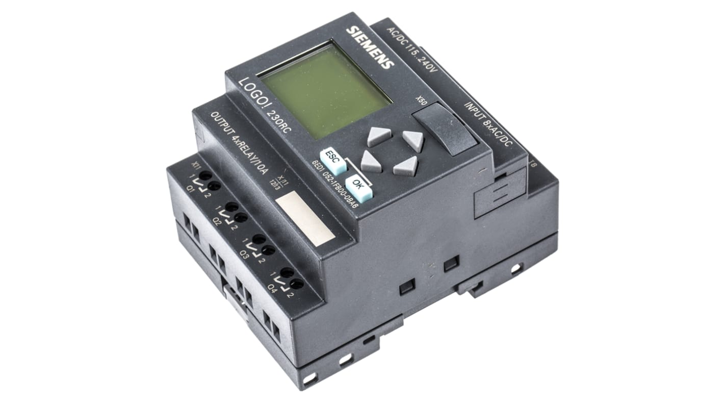 Siemens LOGO! 6 Logic Module, 115 V ac/dc, 230 V ac/dc Relay, 8 x Input, 4 x Output With Display