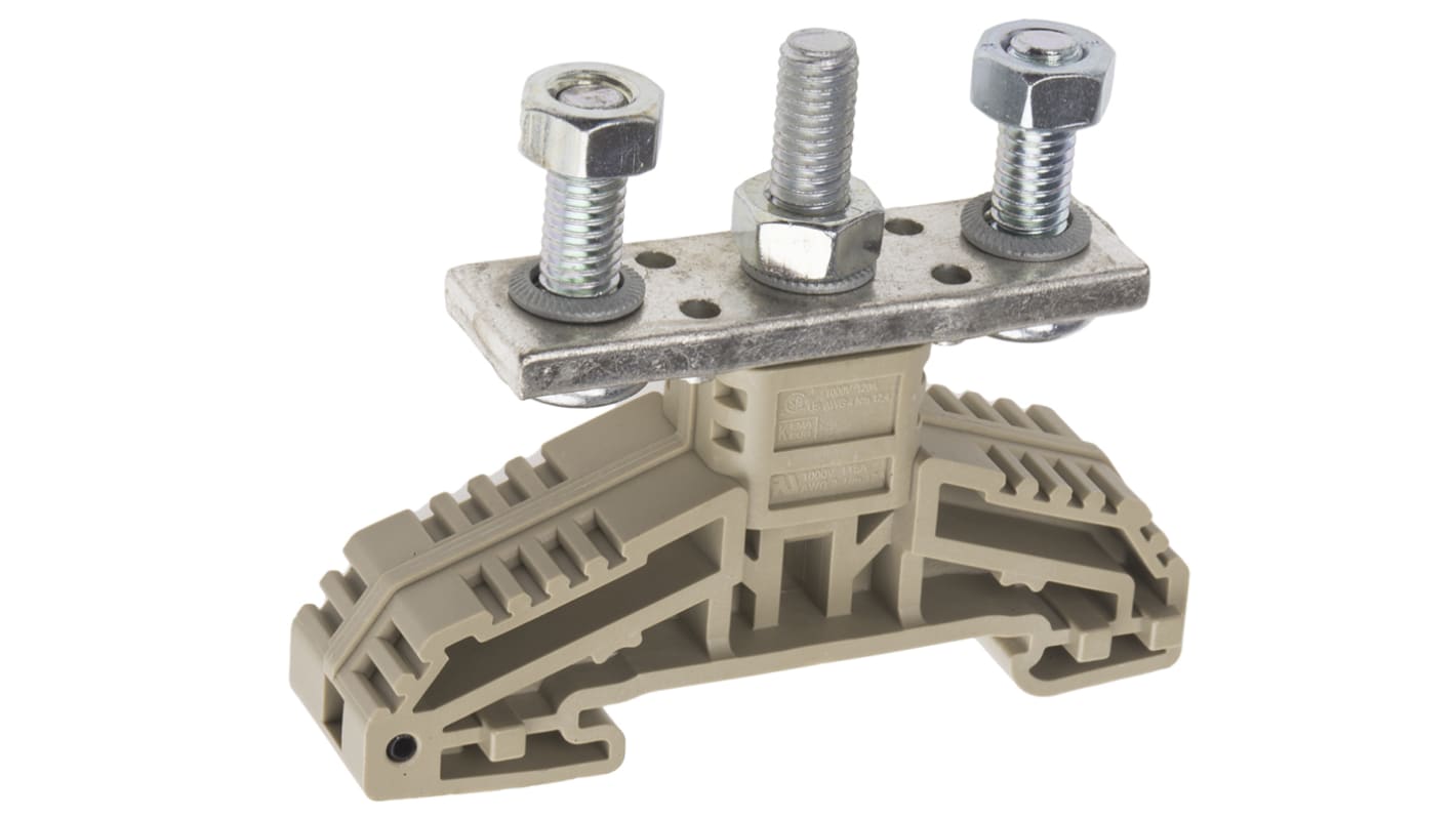 RS PRO Beige Stud Terminal, Single-Level, Bolt Termination