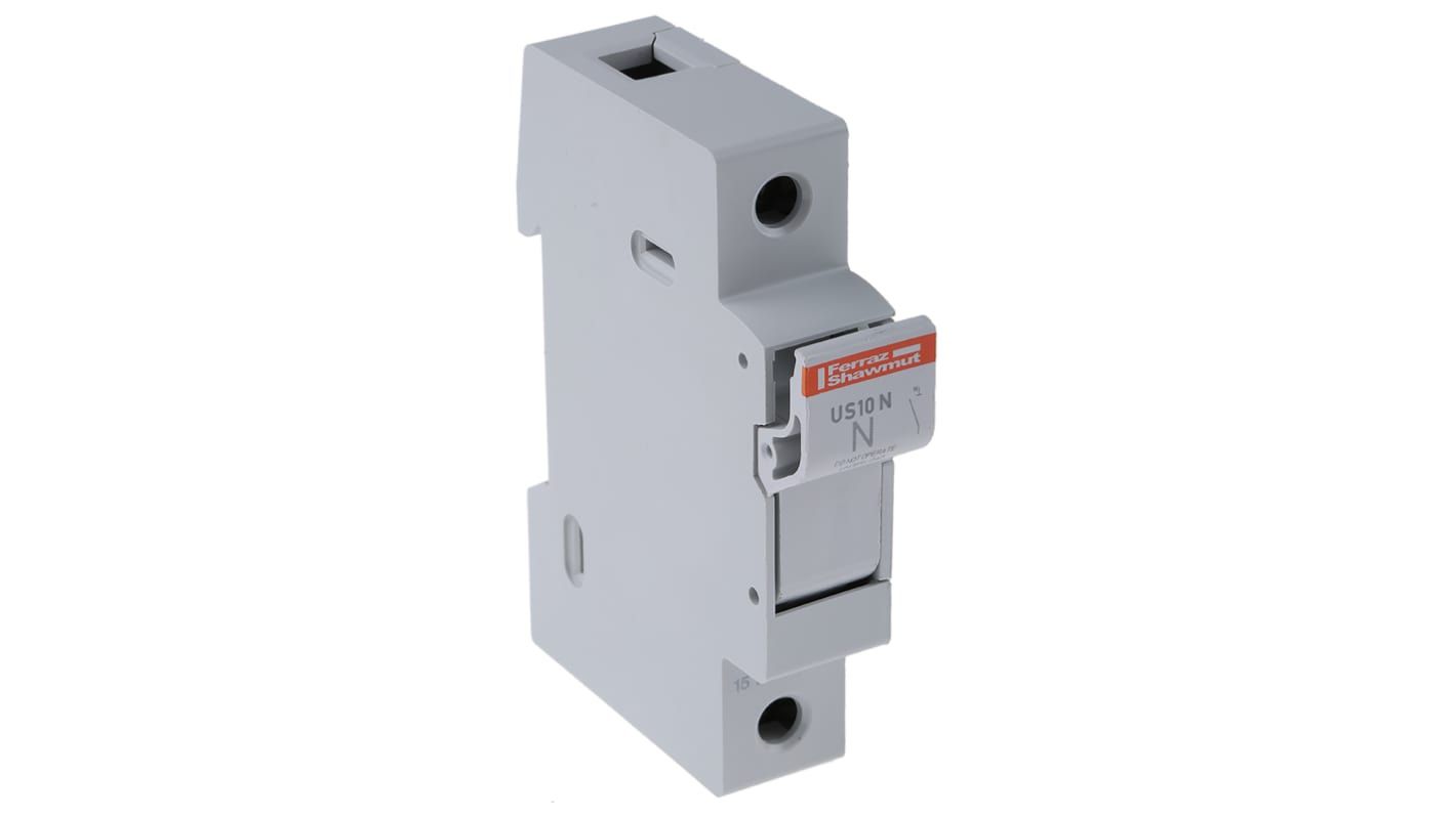 Mersen 30A Rail Mount Fuse Holder for Neutral Link Fuse, N, 690V ac