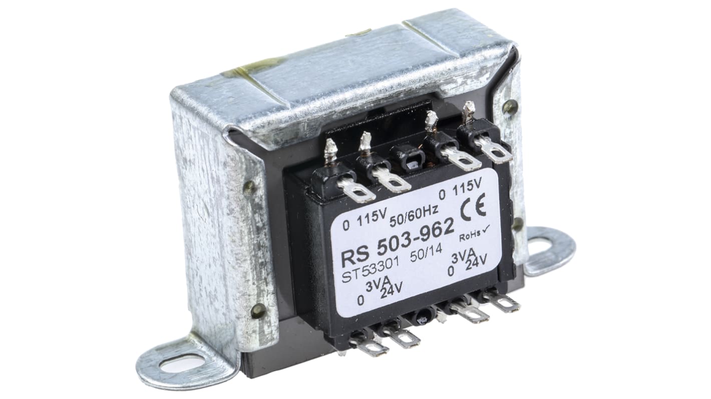 RS PRO 6VA 2 Output Chassis Mounting Transformer, 24V ac