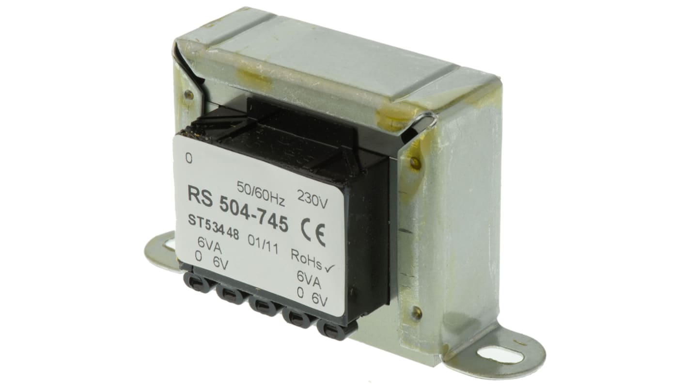 RS PRO 12VA 2 Output Chassis Mounting Transformer, 6V ac