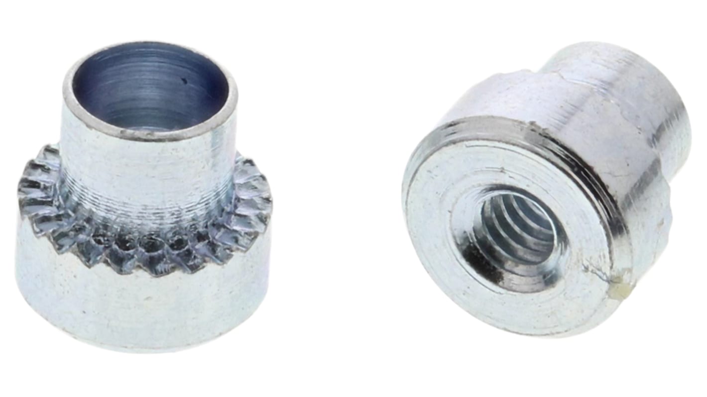 Hank Zinc plated & clear Passivated Steel Rivet Bush, M2