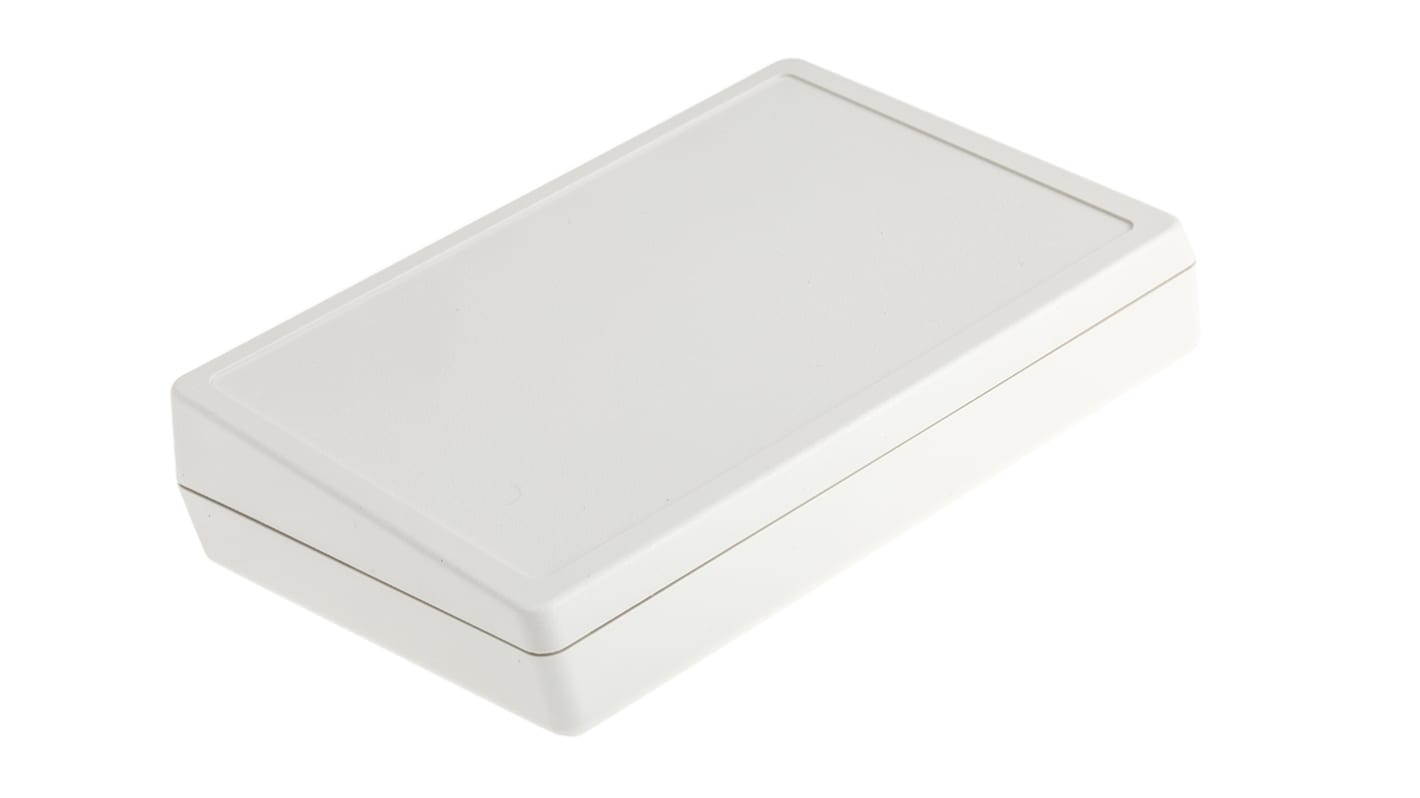 Caja de consola OKW, serie DeskCase 138, de ABS de color Blanco, con frontal inclinado, 138 x 190 x 47.5mm