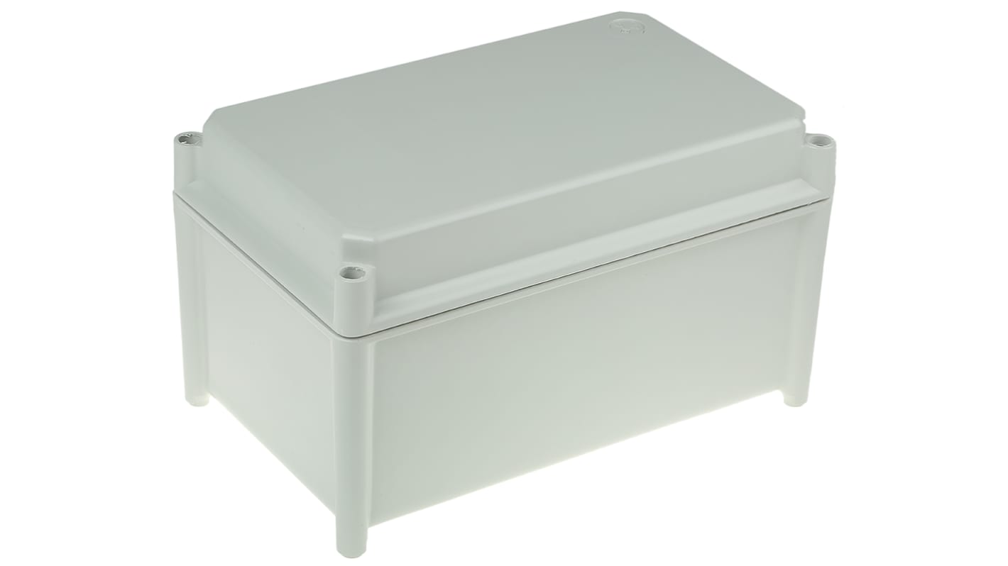 RS PRO Grey Fibreglass Enclosure, IP67, Grey Lid, 185 x 300 x 175mm