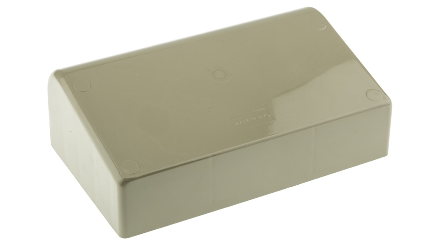 CAMDENBOSS 1000 Series Grey ABS, Aluminium Desktop Enclosure, Sloped Front, 130 x 215 x 72mm