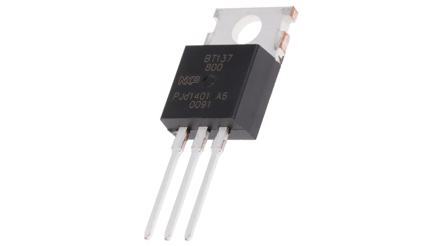 TRIAC 800V, 800V 8A, kapu indítófesz.: 1.5V, 70mA, TO-220AB, 3-tüskés