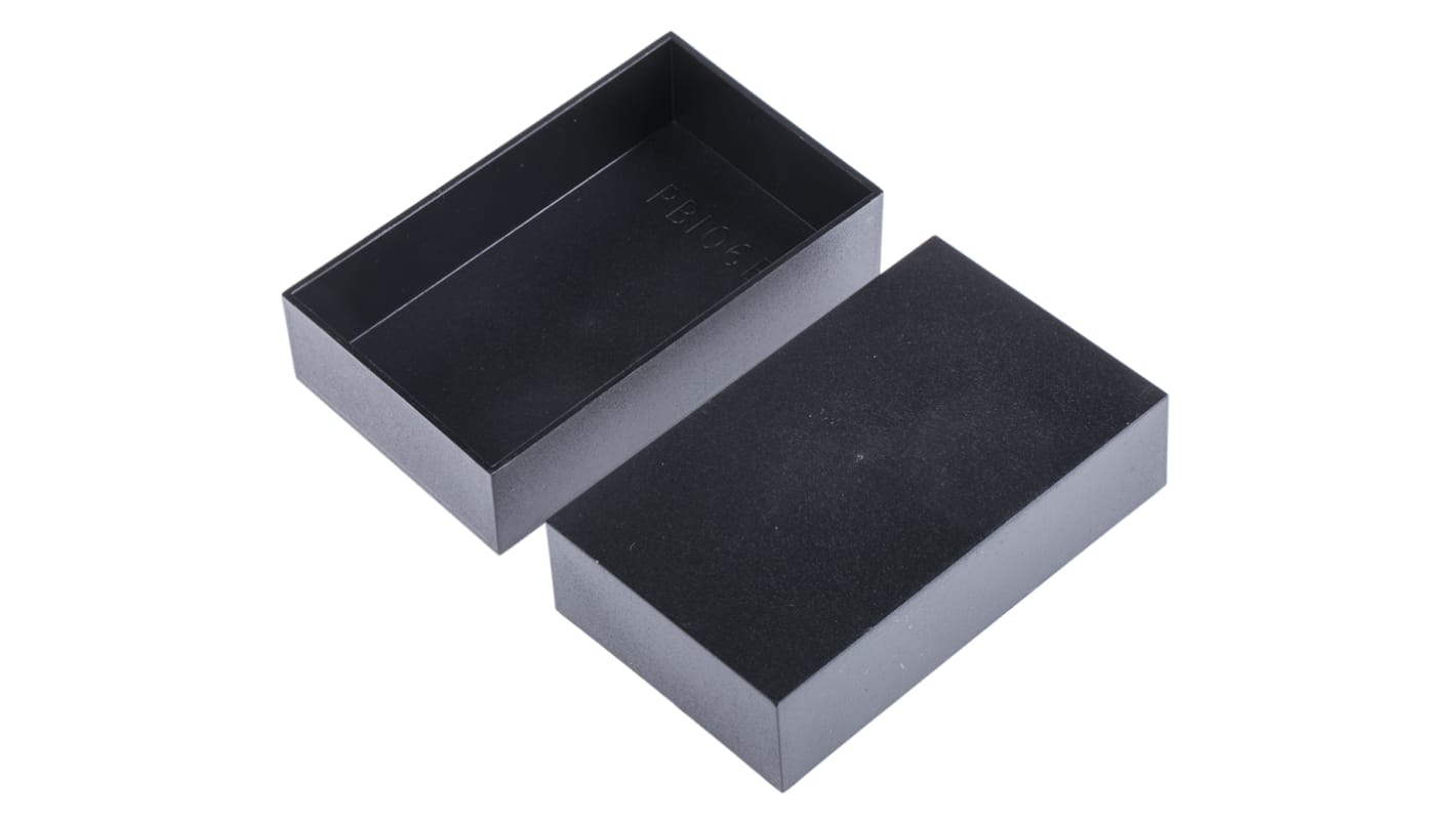 PCB dobozok Fekete ABS, 100 x 60 x 25mm, 1.5mm vastag