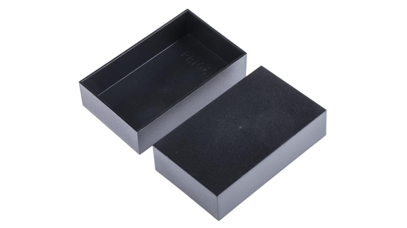 CAMDENBOSS ABS Verguss-Leergehäuse, Schwarz, 100 x 60 x 25mm, Wandstärke 1.5mm, -20°C min., +94°C max.