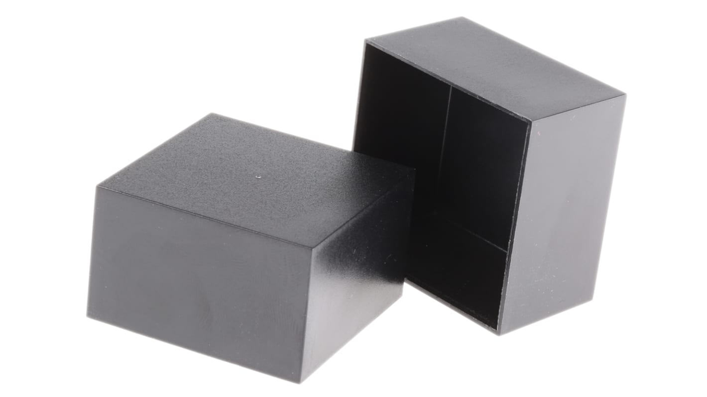 PCB dobozok Fekete ABS, 50 x 50 x 30mm, 1mm vastag