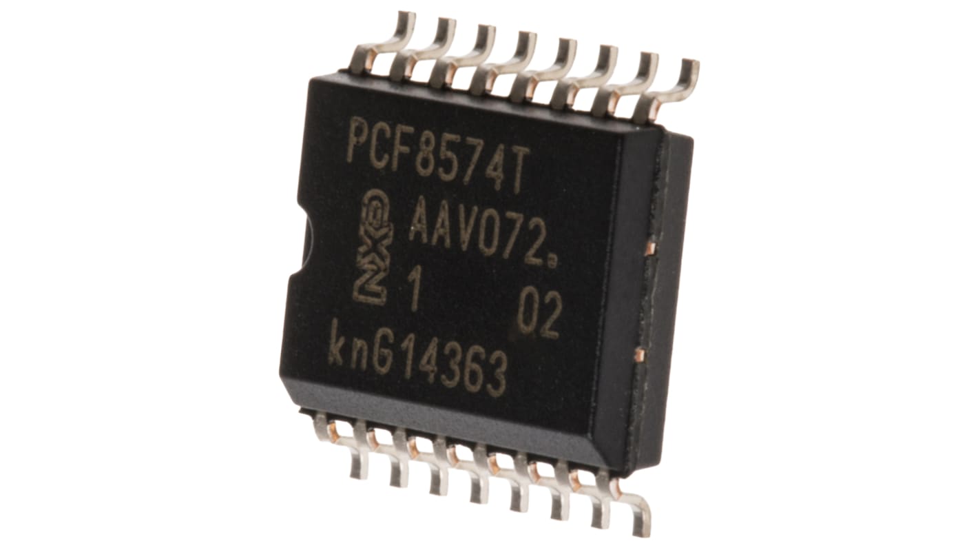 I/O expander, 8-csatornás, 100kHz, 16-tüskés, I2C, SOIC