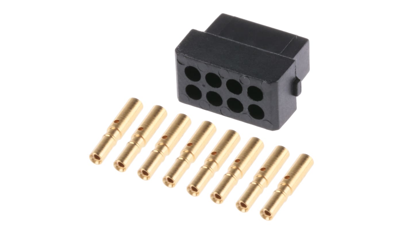 HARWIN Datamate Connector Kit Containing 8 way DIL Female Shell, Crimps