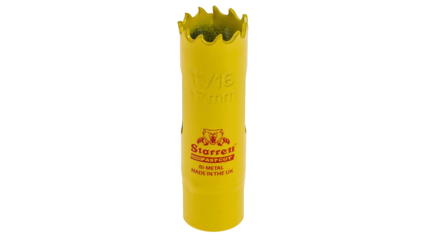 Scie cloche Starrett HSS 17mm, profondeur de coupe 38mm