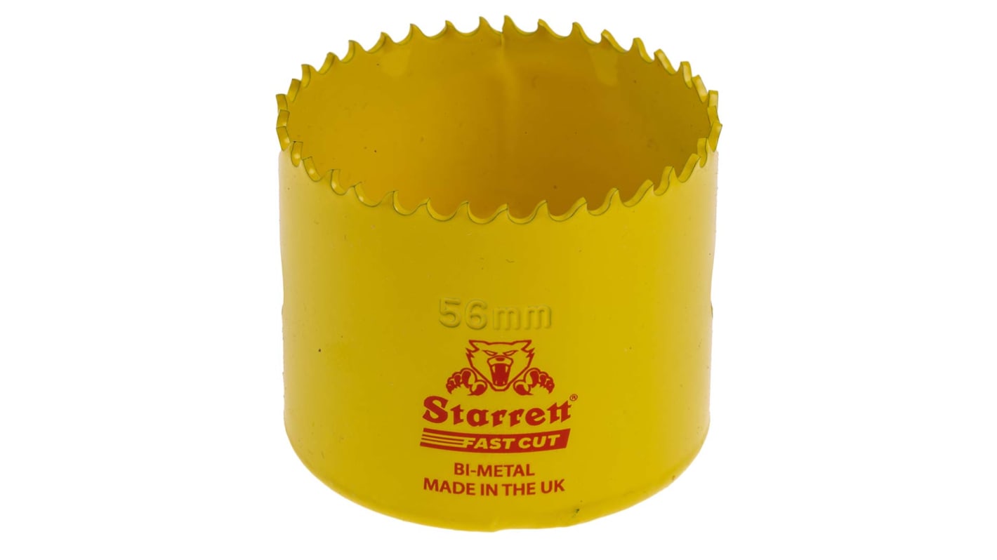 Sega a tazza Starrett in HSS, Ø 56mm, profondità taglio 38mm