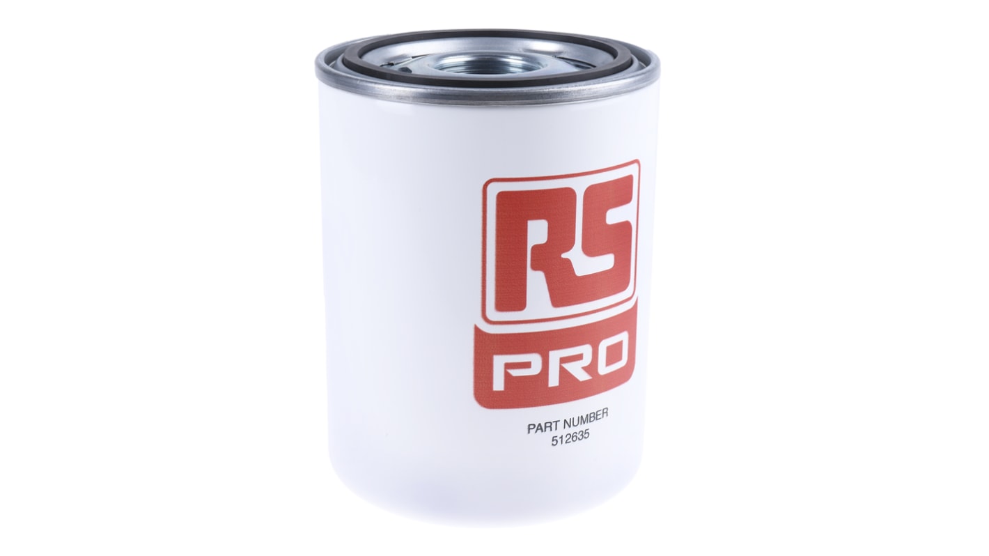 RS PRO 12 bar 1-1/4in Hydraulic Spin-On Filter Can, 95L/min max, 10μm filtration size